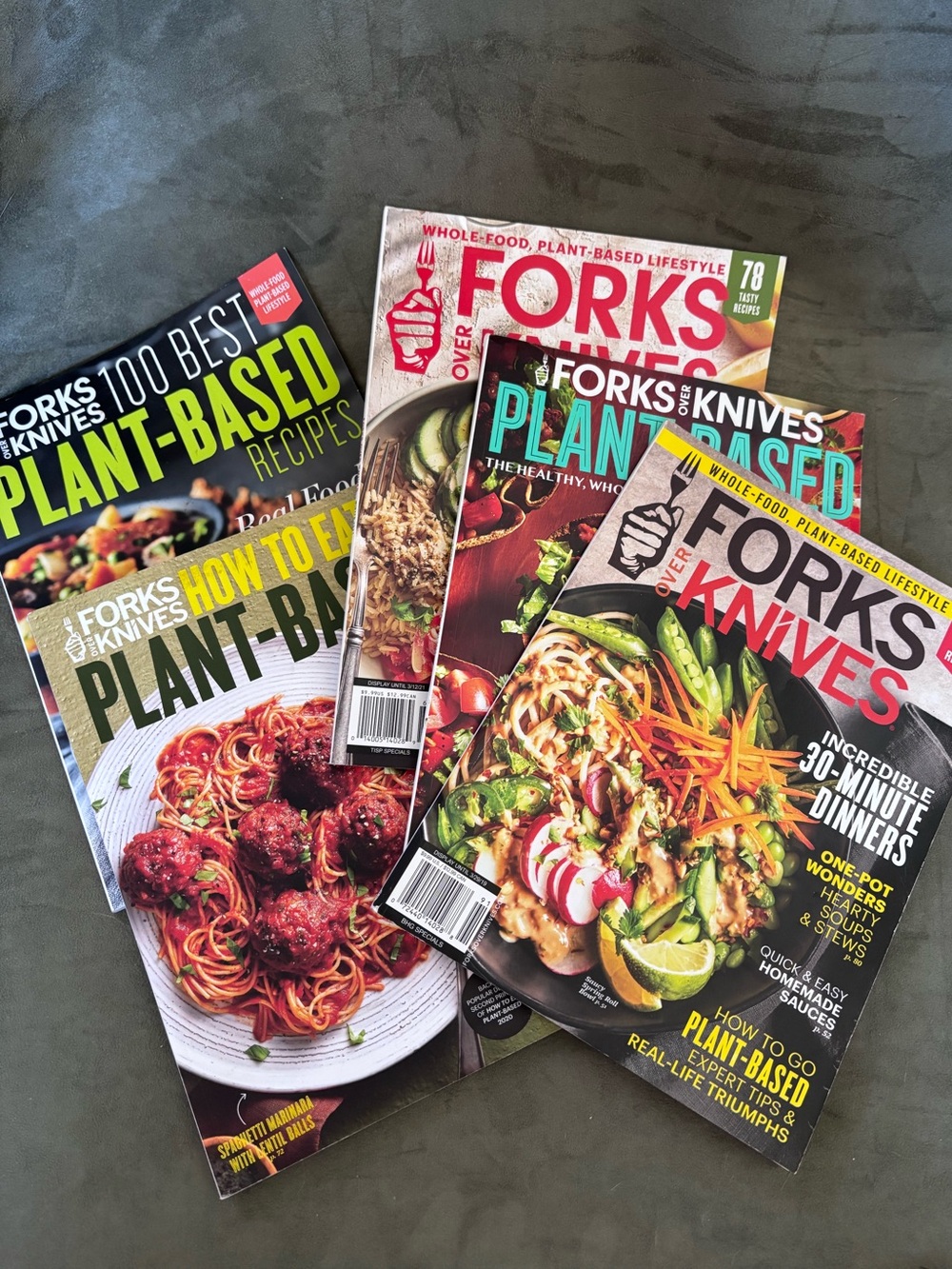 Forks & Knives Plant Based Magazines 5 Bundle Special Beginners Edition Included